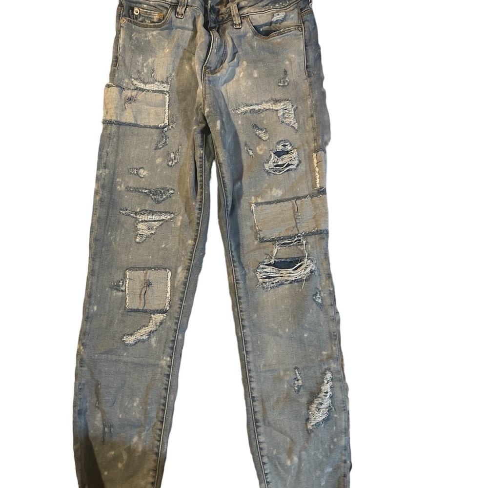 Moschino patches skinny jeans